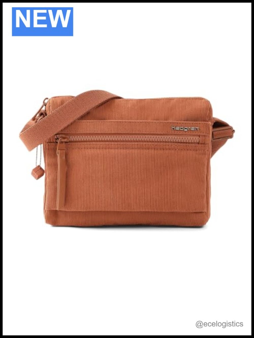 RFID Blocking Nylon Crossbody Bag with Adjustable Strap
